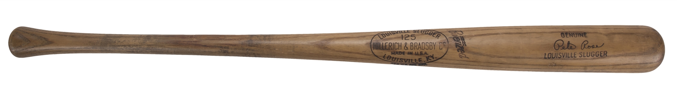 1963 Pete Rose Rookie Year Game Used Hillerich & Bradsby U1 Model Bat From The Charlie Sheen Collection (PSA/DNA GU 8)